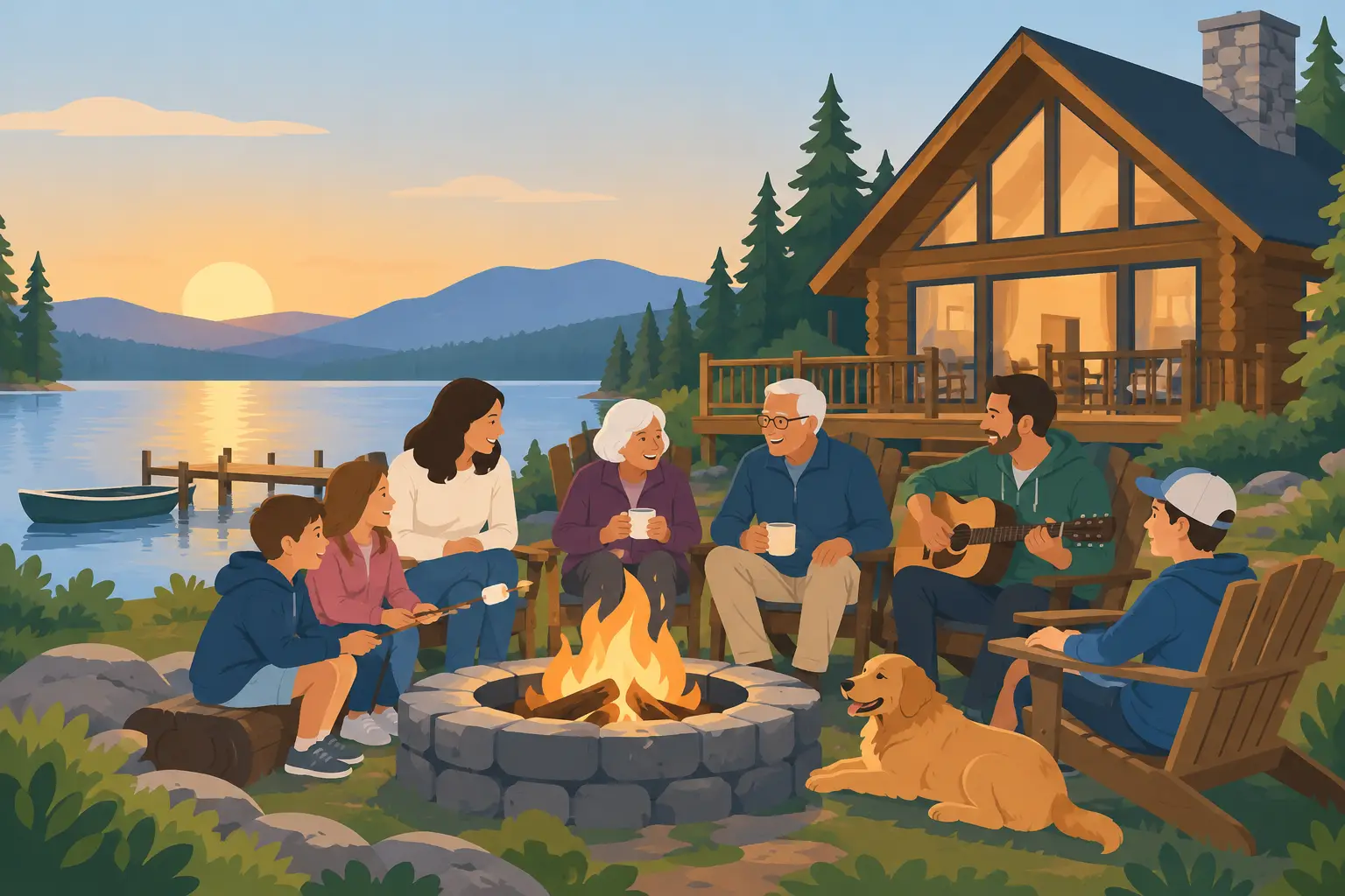 A Family Reunion Cabin Example for All Ages