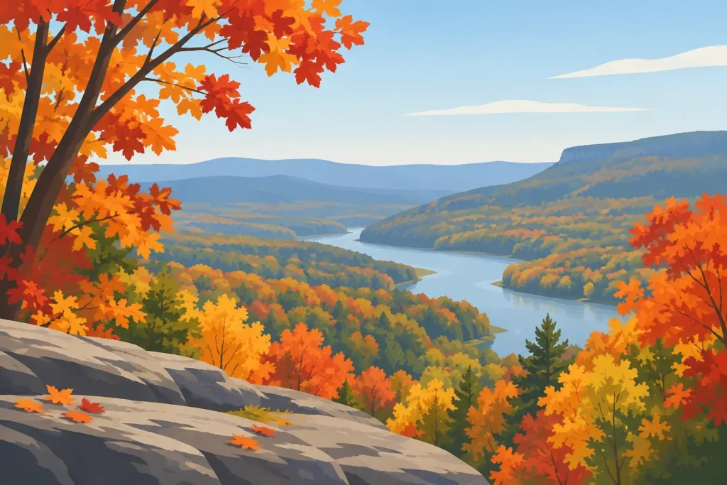When Leaves Peak Near Jasper in the Ozarks